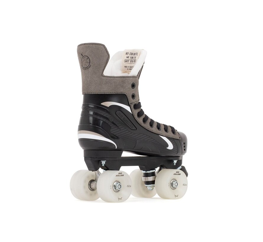 Rolki hokejowe Rio Roller Flow Hockey Quad Skates Black – wegańskie rolki z wyglądem hokeja na lodzie do jazdy miejskiej i rekreacyjnej