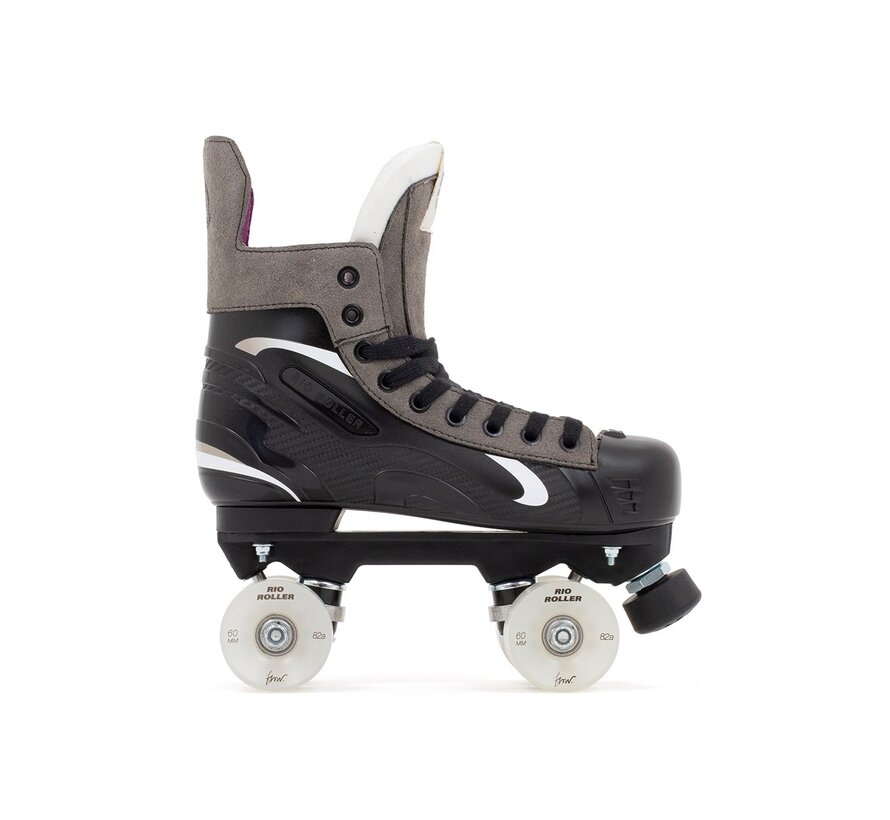 Rolki hokejowe Rio Roller Flow Hockey Quad Skates Black – wegańskie rolki z wyglądem hokeja na lodzie do jazdy miejskiej i rekreacyjnej
