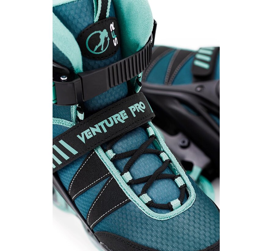 Patines en línea SFR Venture Pro para adultos: cómodos y duraderos para fitness y recreación.