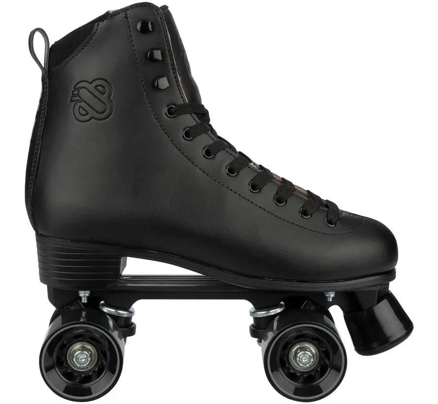 Patines Nijdam Ramblin' Roller: patines clásicos de cuatro ruedas de cuero con chasis de aluminio y rodamientos ABEC 7
