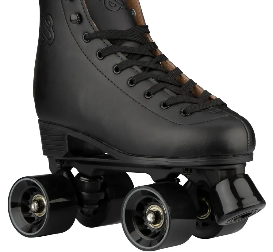 Pattini a rotelle Nijdam Ramblin' – Pattini a rotelle classici in pelle con telaio in alluminio e cuscinetti ABEC 7