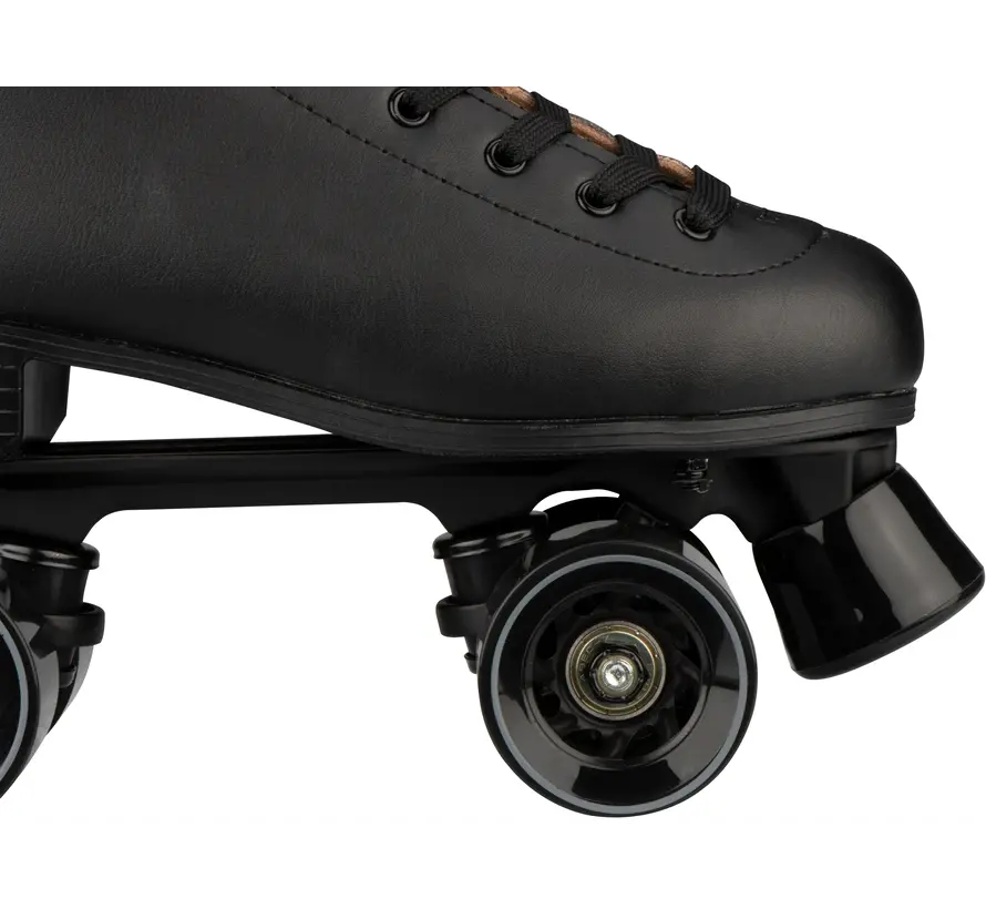 Nijdam Ramblin' Roller rolschaatsen – Klassieke leren quad skates met aluminium chassis en ABEC 7 lagers