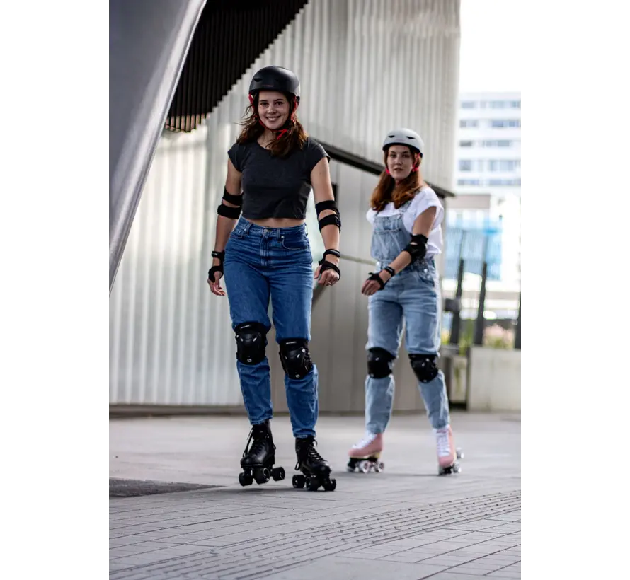 Patins à roulettes Nijdam Ramblin' – Patins à roulettes classiques en cuir avec châssis en aluminium et roulements ABEC 7