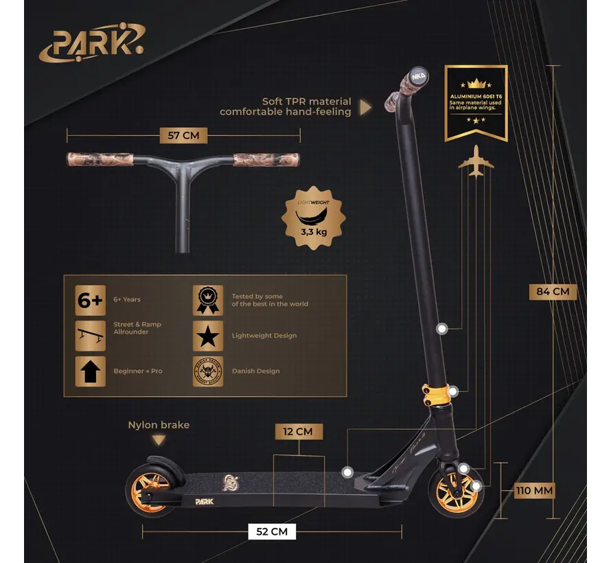 NKD Park Stuntstep – Lightweight, strong and perfect for skate park tricks