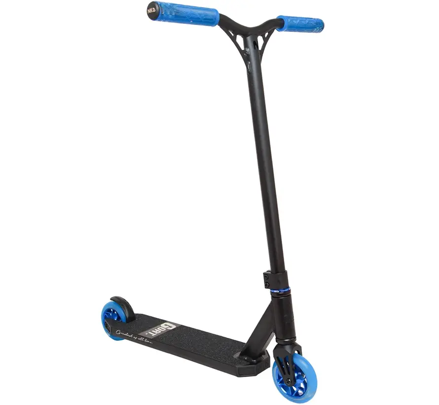 NKD Goat Stunt Scooter Schwarz/Reflex – Robuster Park-Scooter mit 110-mm-Rädern und HIC-Kompressionsfederung