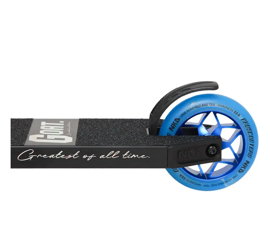 NKD Goat Stunt Scooter Schwarz/Reflex – Robuster Park-Scooter mit 110-mm-Rädern und HIC-Kompressionsfederung