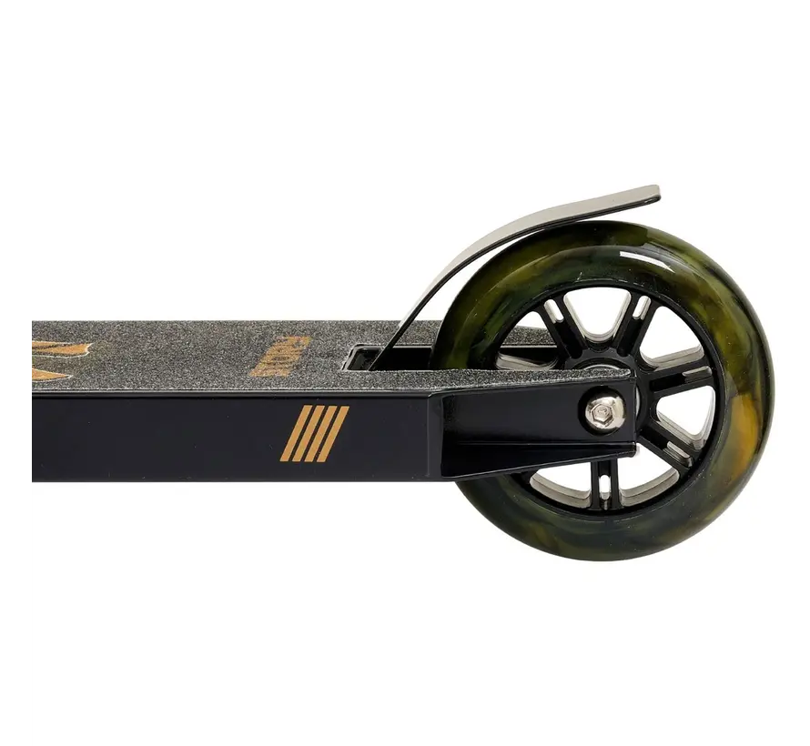 Story Blade Stuntstep Noir/Or – Parkstep élégant avec roues de 110 mm et compression HIC