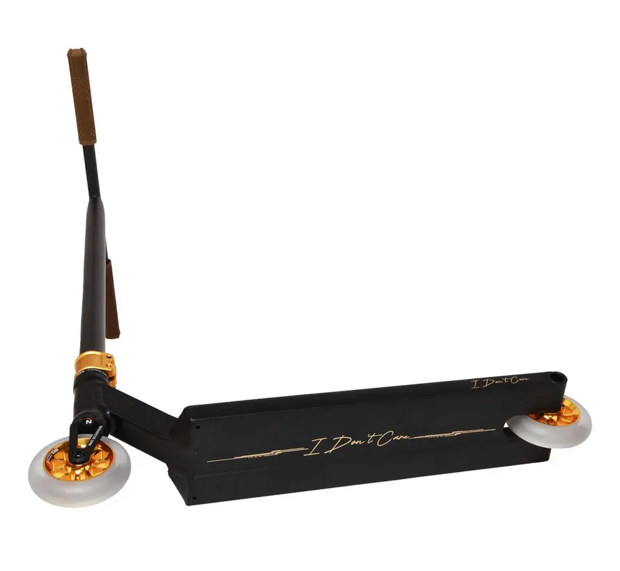 NKD IDC Stuntstep Black/Gold – Robust Parkstep with 115 mm Wheels & HIC Compression