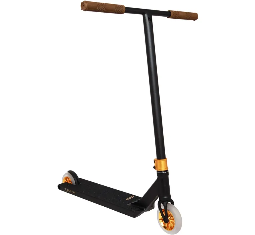 NKD IDC Stuntstep Black/Gold – Robust Parkstep with 115 mm Wheels & HIC Compression