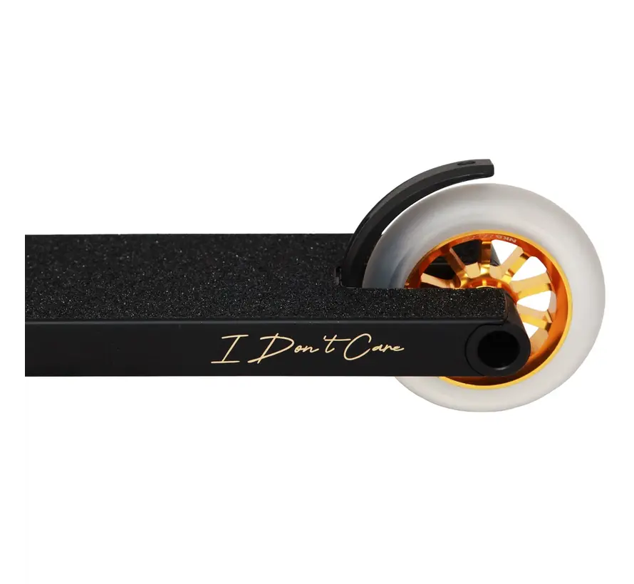 NKD IDC Stuntstep Noir/Or – Parkstep robuste avec roues de 115 mm et compression HIC
