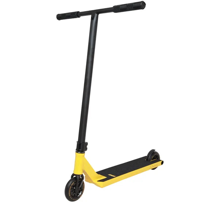 NKD IDC Stuntstep Nero/Giallo – Parkstep robusto con ruote da 115 mm e compressione HIC