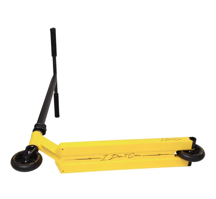 NKD IDC Stuntstep Noir/Jaune – Parkstep robuste avec roues de 115 mm et compression HIC