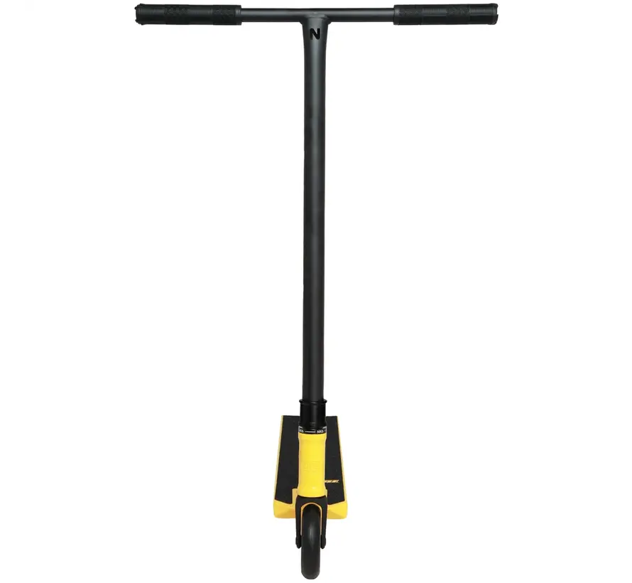 NKD IDC Stuntstep Noir/Jaune – Parkstep robuste avec roues de 115 mm et compression HIC