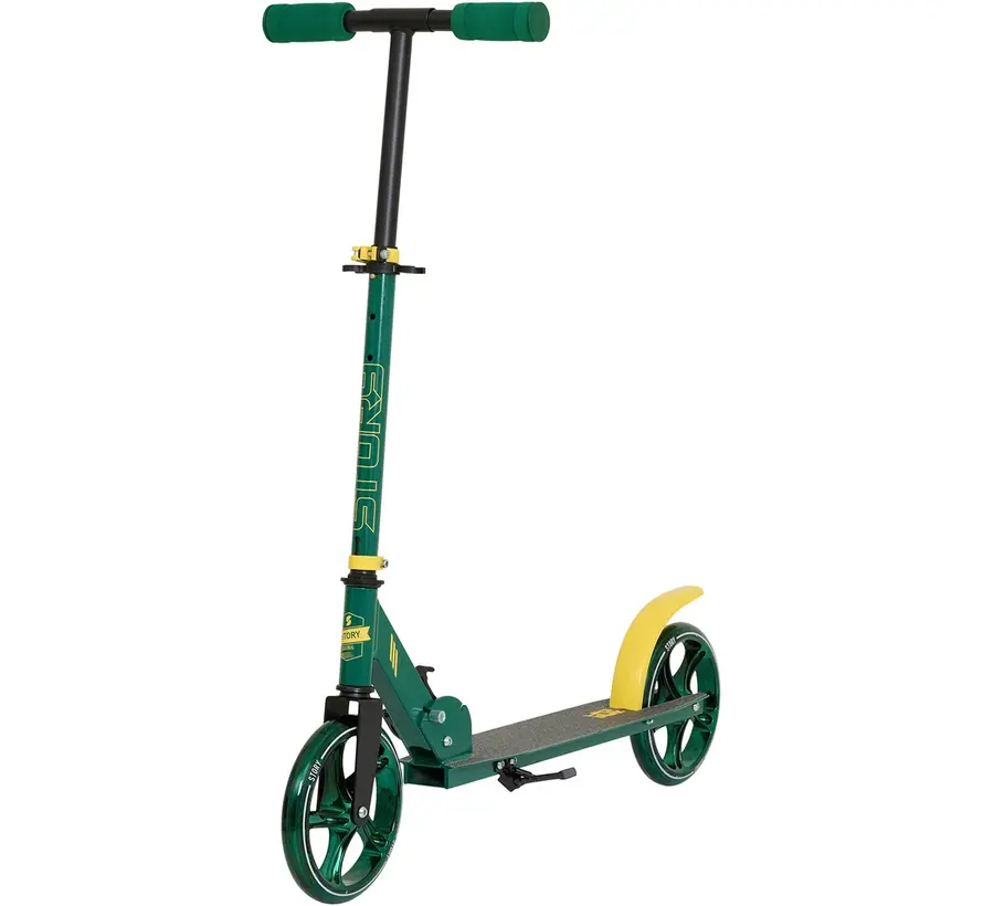 Trottinette de transport Story Lux verte/pailletée – Trottinette confortable avec guidon réglable et grandes roues