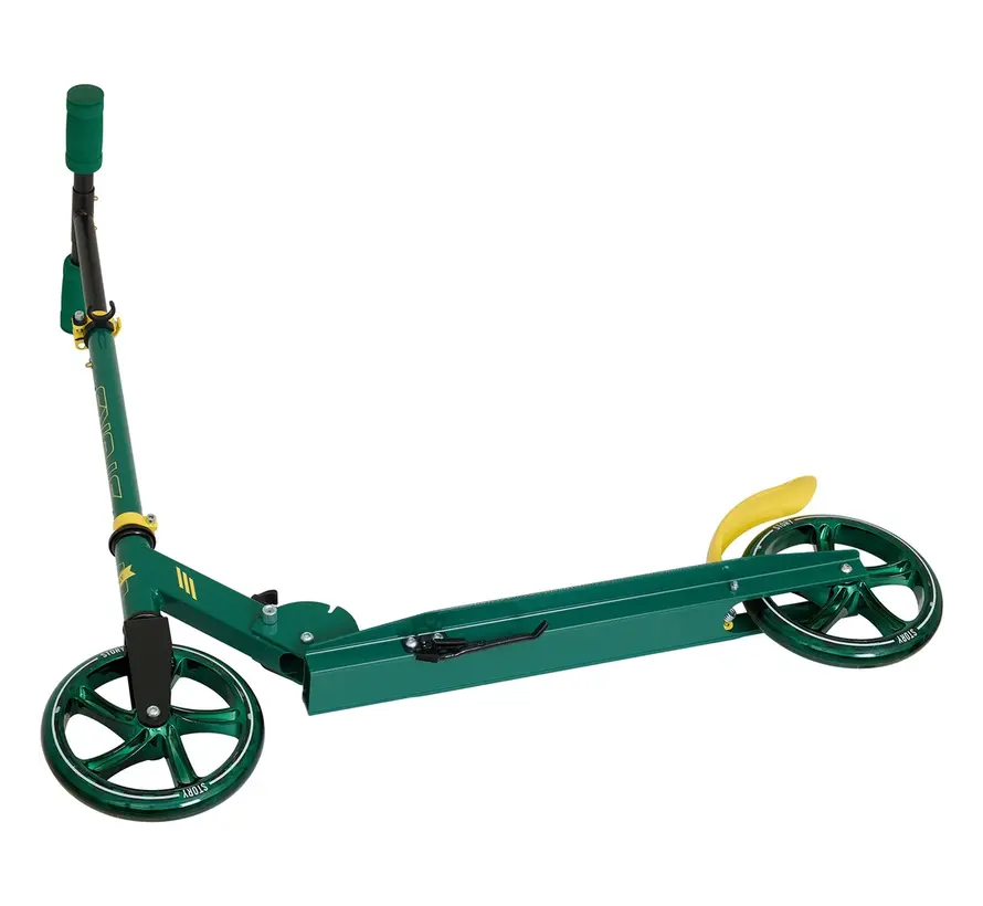 Trottinette de transport Story Lux verte/pailletée – Trottinette confortable avec guidon réglable et grandes roues