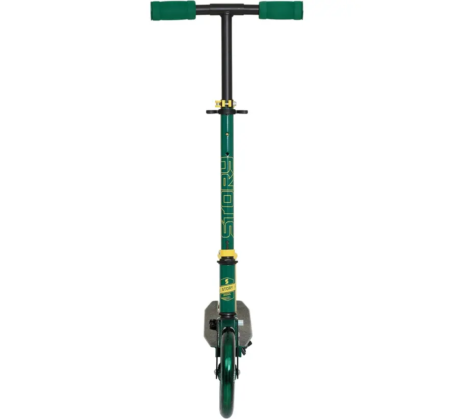 Trottinette de transport Story Lux verte/pailletée – Trottinette confortable avec guidon réglable et grandes roues