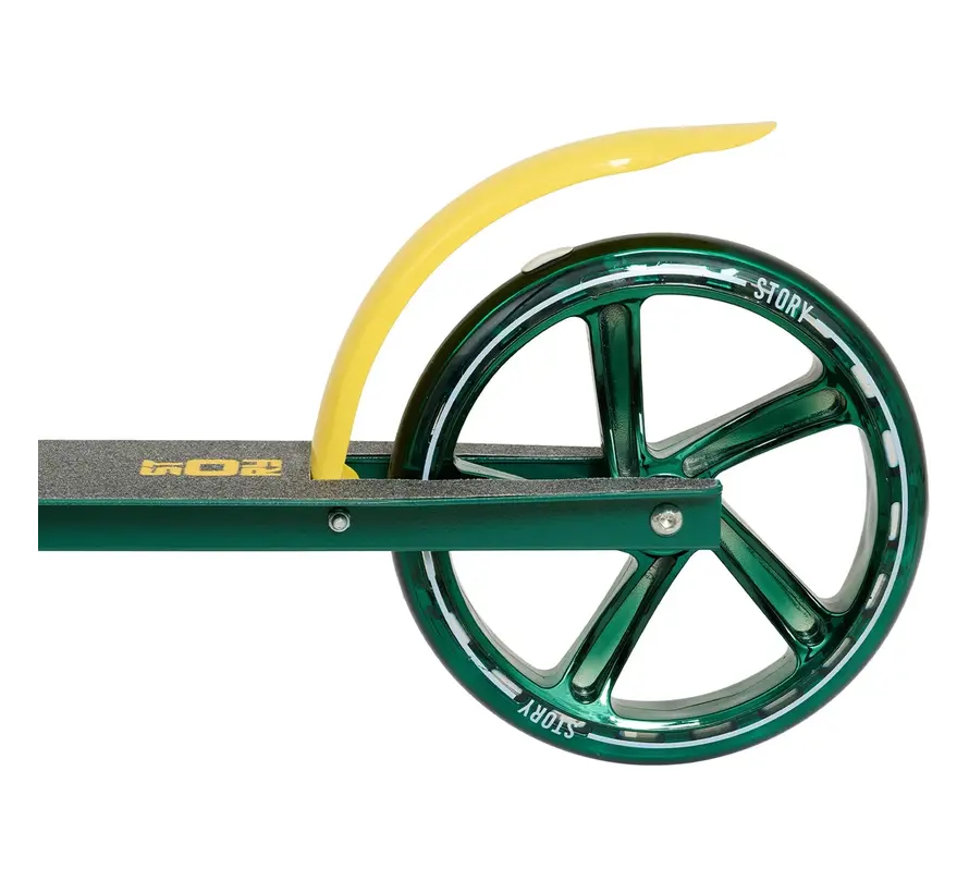 Trottinette de transport Story Lux verte/pailletée – Trottinette confortable avec guidon réglable et grandes roues