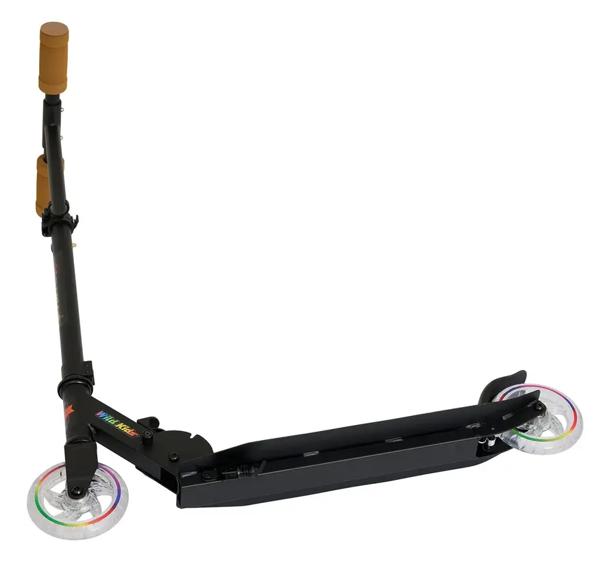 Story Wild Kids Opvouwbare Autoped Black LED – Stoere Kinderstep met Verstelbaar Stuur & Voetrem