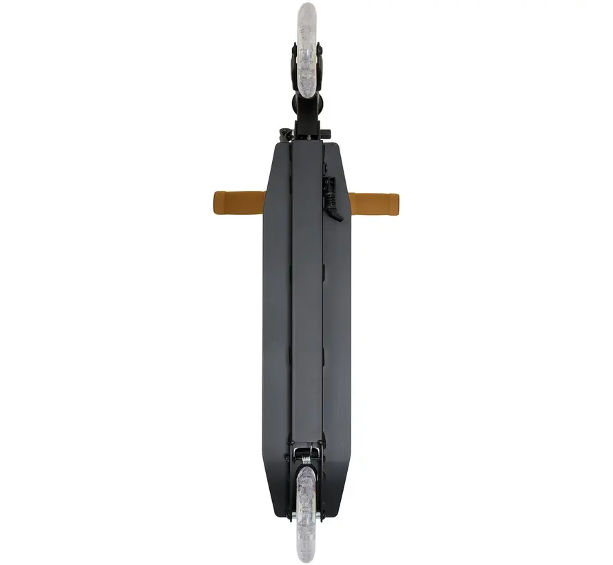 Patinete plegable Story Wild Kids con LED negro: un patinete infantil genial con manillar ajustable y freno de pie.