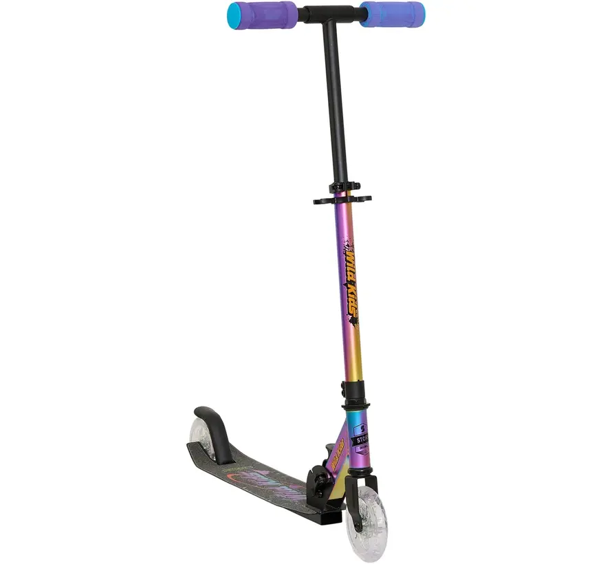 Story Wild Kids Faltbarer Scooter NEO LED – Cooler Kinderroller mit verstellbarem Lenker & Fußbremse