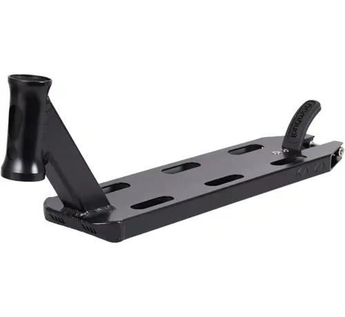 Longway Longway Kaiza+ Deck Black – 19″ × 4.5″ light aluminum stunt scooter deck with peg-cut & flex brake