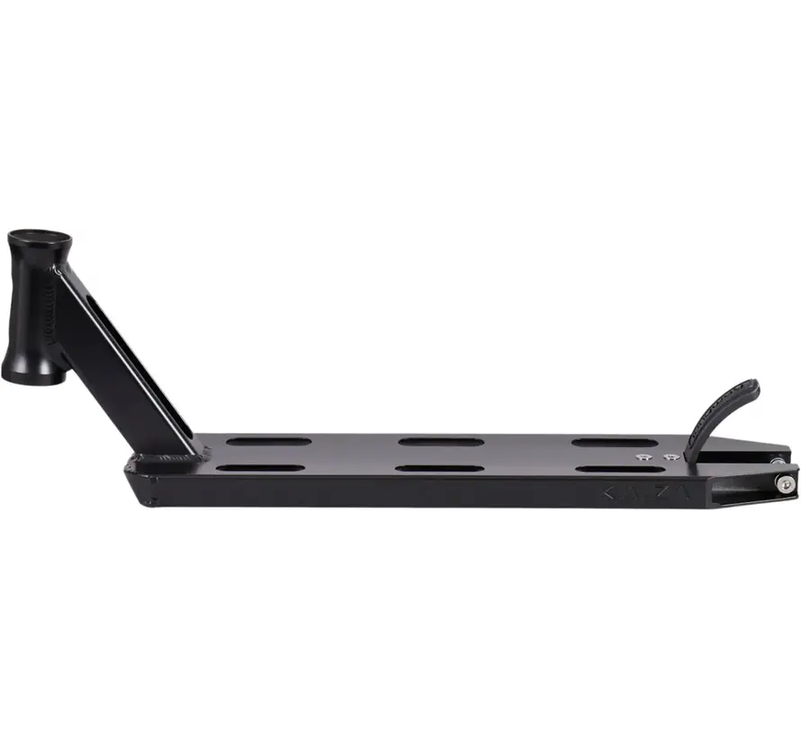 Longway Kaiza+ Deck Black – 19″ × 4.5″ light aluminum stunt scooter deck with peg-cut & flex brake