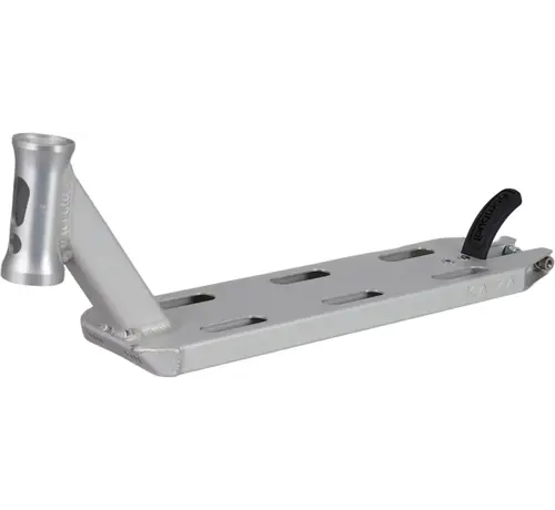 Longway Longway Kaiza+ Deck Raw: base para patinete acrobático de aluminio ligero de 19″ × 4,5″ con corte de clavijas y freno flexible