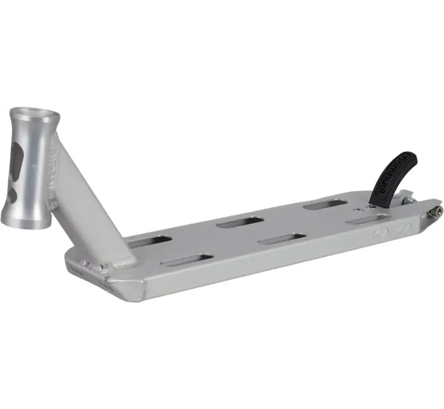 Longway Kaiza+ Deck Raw – 19″ × 4,5″ leichtes Aluminium-Stunt-Scooter-Deck mit Peg-Cut und Flex-Bremse