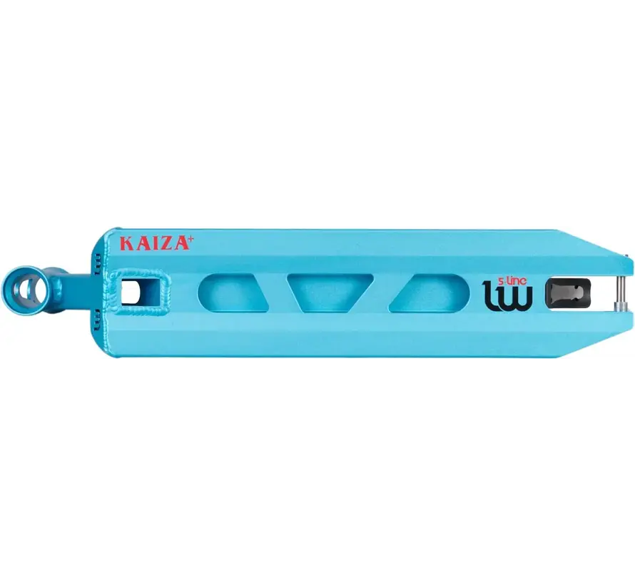 Longway Kaiza+ Deck Teal – 19″ × 4.5″ licht aluminium stuntstep deck met peg-cut & flex rem - Copy - Copy