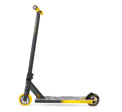 MGP MGP Whip Elite Stuntstep Noir/Orange – Trottinette freestyle pour jeunes cascadeurs avec roues de 110 mm et plateau en aluminium léger