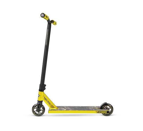 MGP MGP Whip Extreme Stunt Scooter Schwarz/Gold – 110 mm Räder, Aluminiumdeck & IHC-Kompression für Freestyle-Fahrer