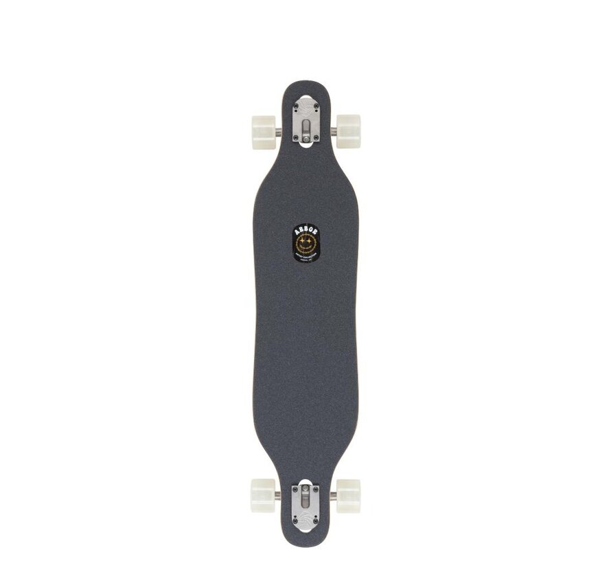 Arbor Axis 37″ Boss Dog Artist kompletny longboard – cruiser typu drop-through z 7-warstwową konstrukcją z klonu, truckami Paris i kołami Easyrider 78A o średnicy 69 mm