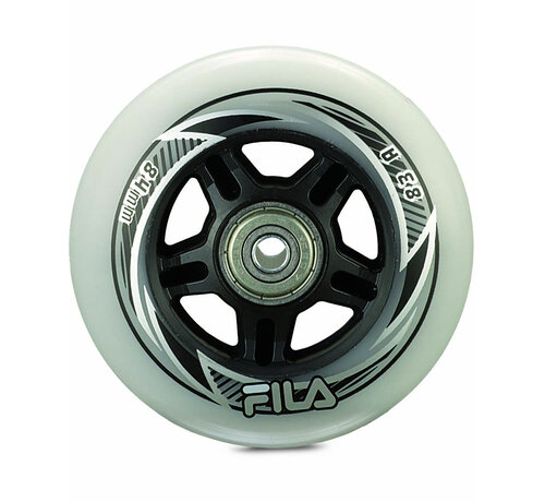 Fila Roues de skate Fila 84 mm 83A, lot de 8, blanches