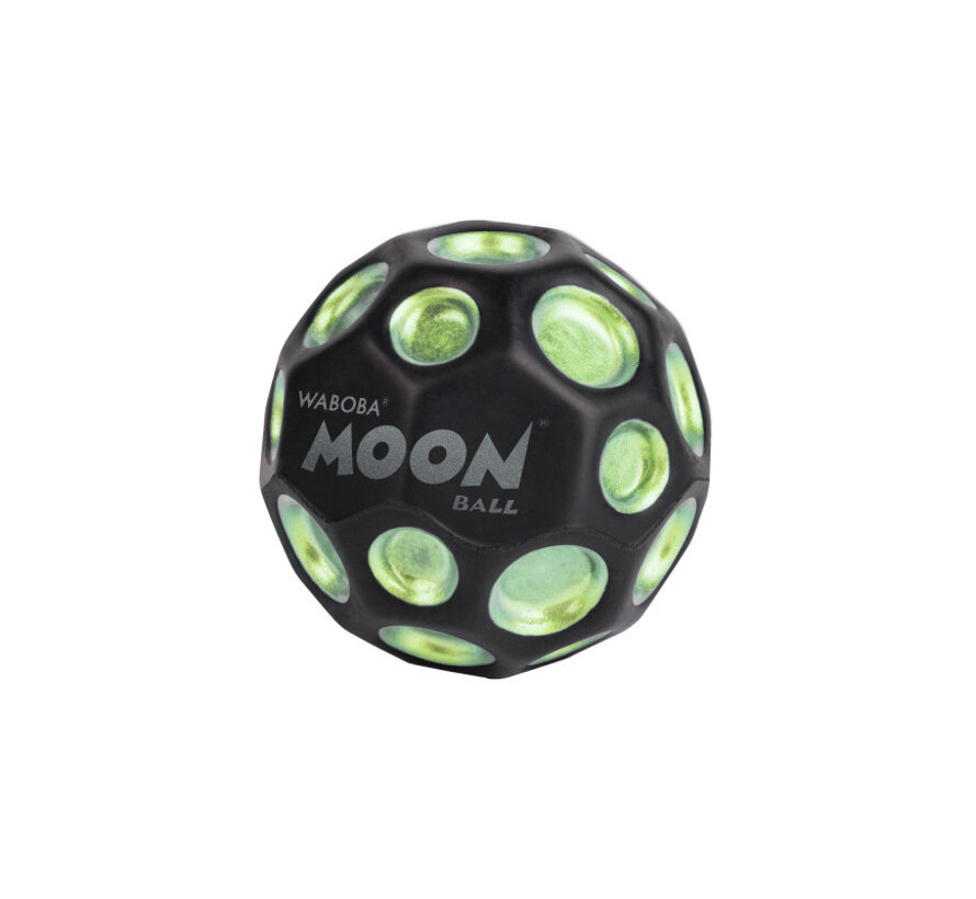 Waboba Moon Ball – Dark Side of the Moon, balle hyper-rebondissante avec cratères métalliques