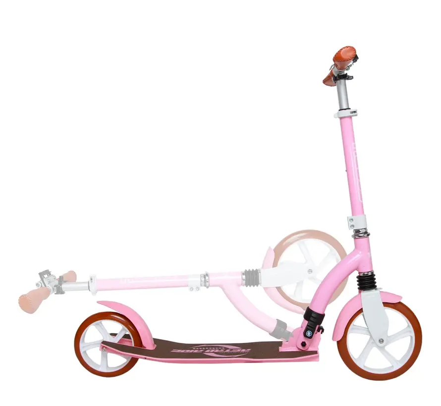 Story Foldable Transport Scooter Retro Ride Pink / White