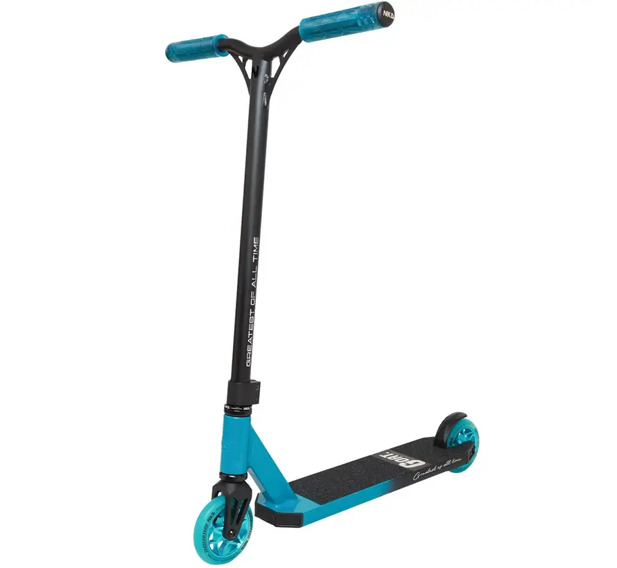 Trottinette freestyle NKD GOAT Noir Turquoise – Trottinette freestyle légère pour débutants et riders confirmés