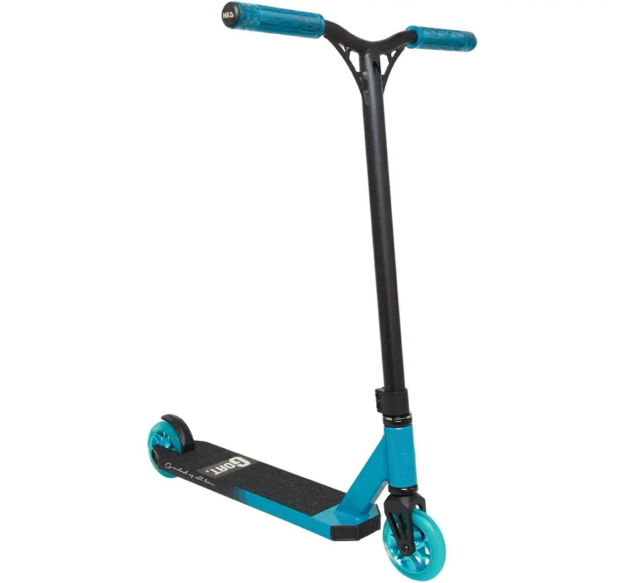 Trottinette freestyle NKD GOAT Noir Turquoise – Trottinette freestyle légère pour débutants et riders confirmés