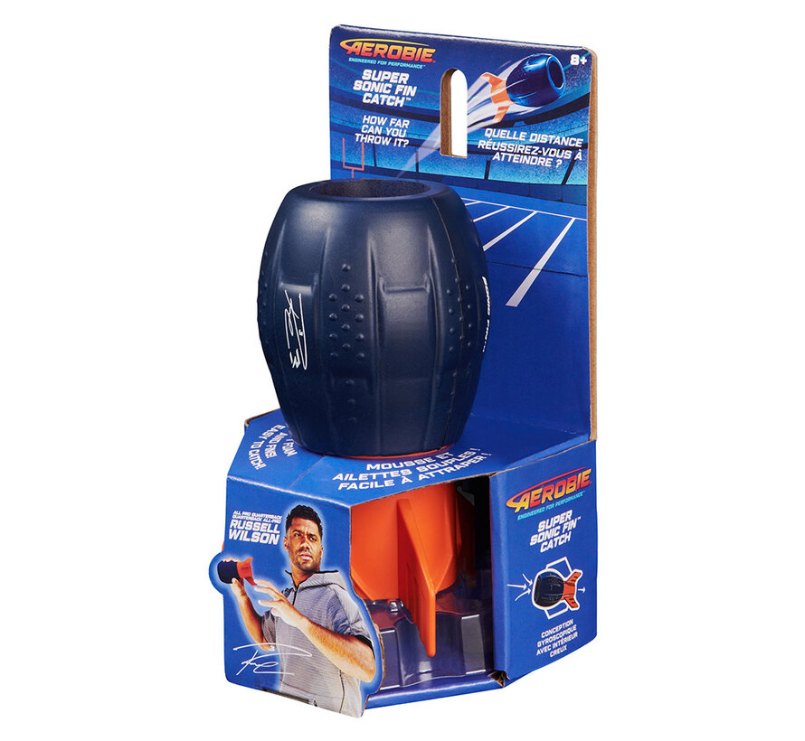 Aerobie Sonic Fin – Pallone da football in schiuma giroscopica per la massima distanza e spirale di qualità professionale