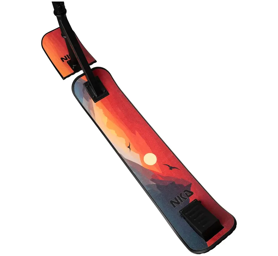 NKD Snow Stunt Scooter Rot/Schwarz – 82 cm Hochleistungs-Schneescooter für Tricks & Rutschspaß