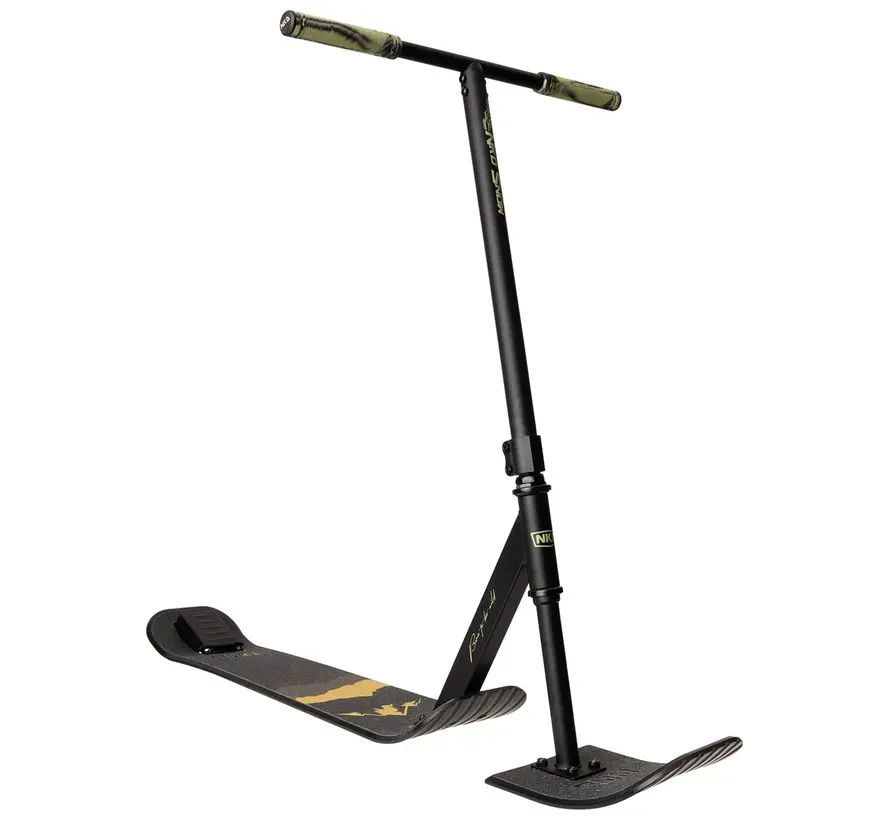 NKD Snow Stuntstep Noir Vert 91 cm – Trottinette des neiges robuste avec rotation à 360°