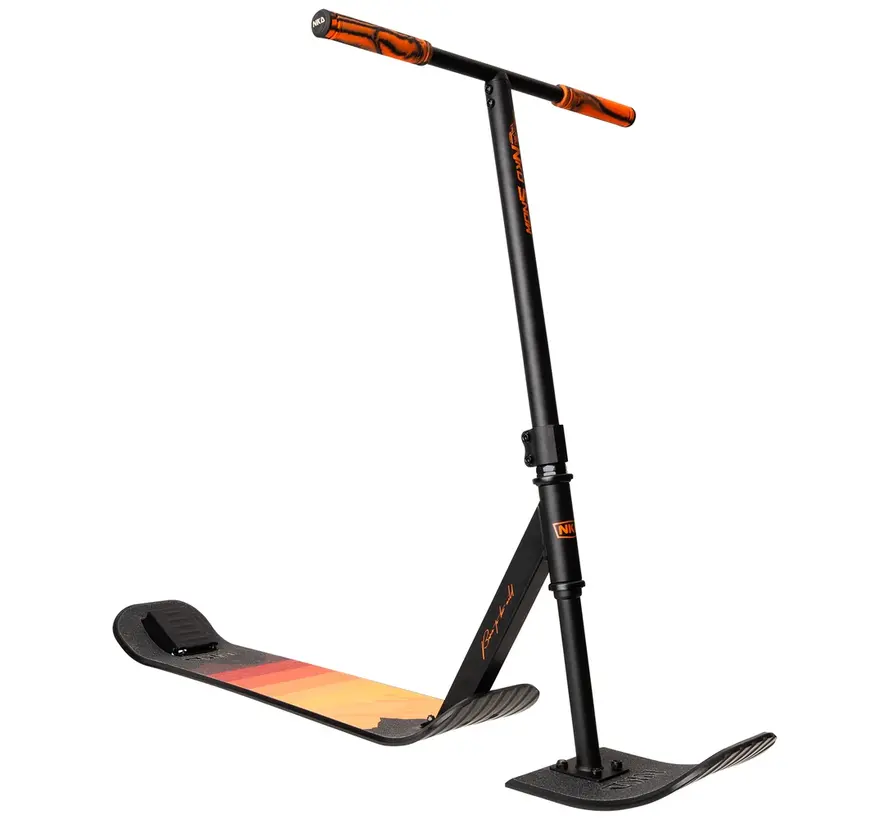 Patinete de nieve NKD Snow Stunt Negro Naranja 86 cm: Patinete de nieve robusto con rotación de 360°. ¡Diversión invernal!