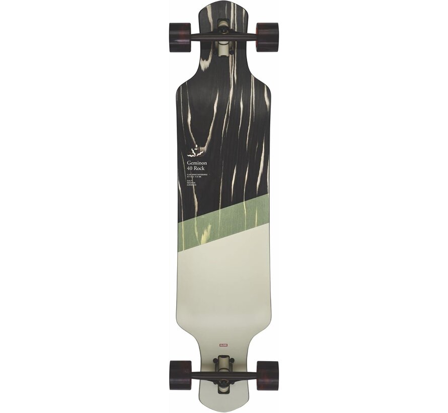 Globe Geminon Rock Longboard 40″ – Black Macassar/Epitome | Rockered Drop Through Cruiser
