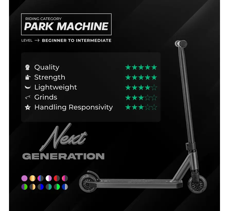 NKD Stunt-Scooter Next Generation Schwarz/Blau mit T-Bar