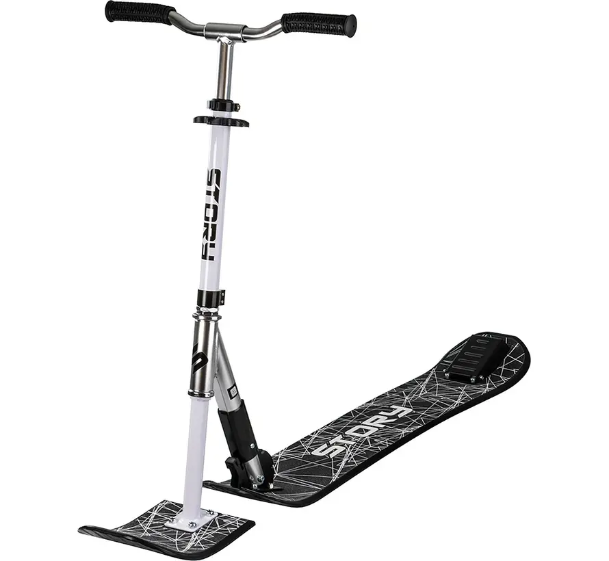 Story Deluxe Snow Stuntstep – White/Black | Verstelbaar & Inklapbaar