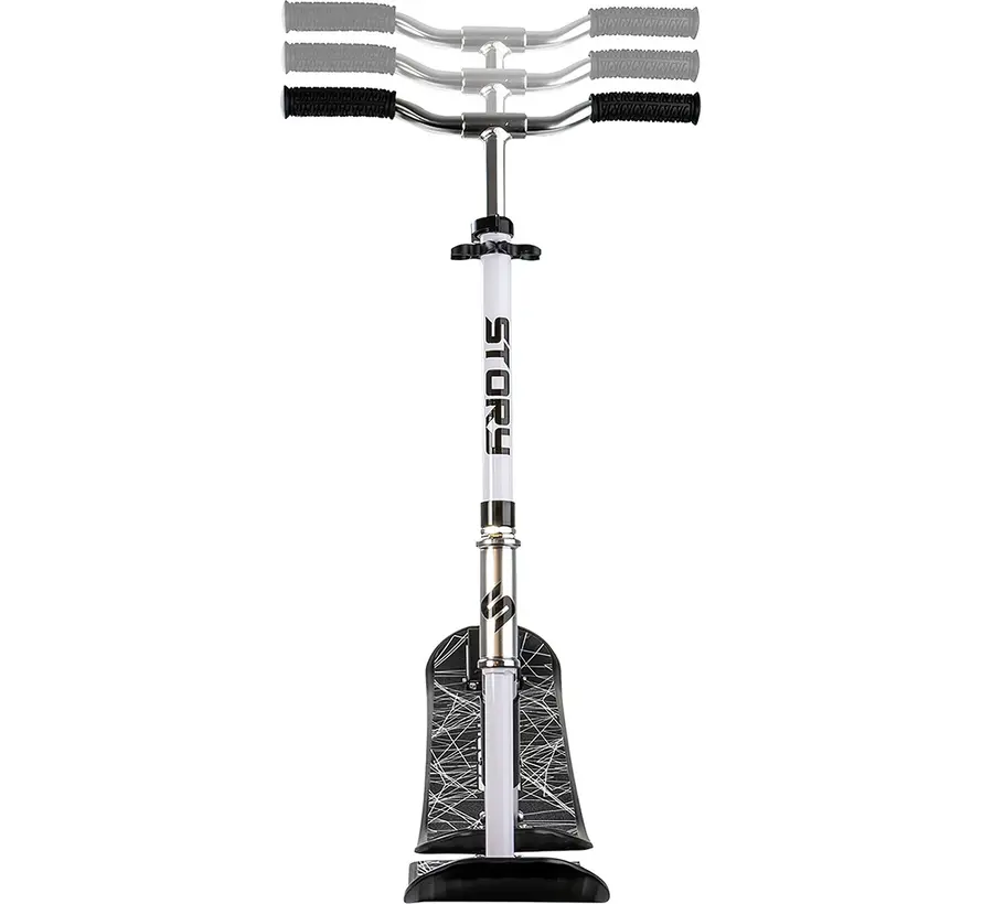 Story Deluxe Snow Stuntstep – White/Black | Verstelbaar & Inklapbaar