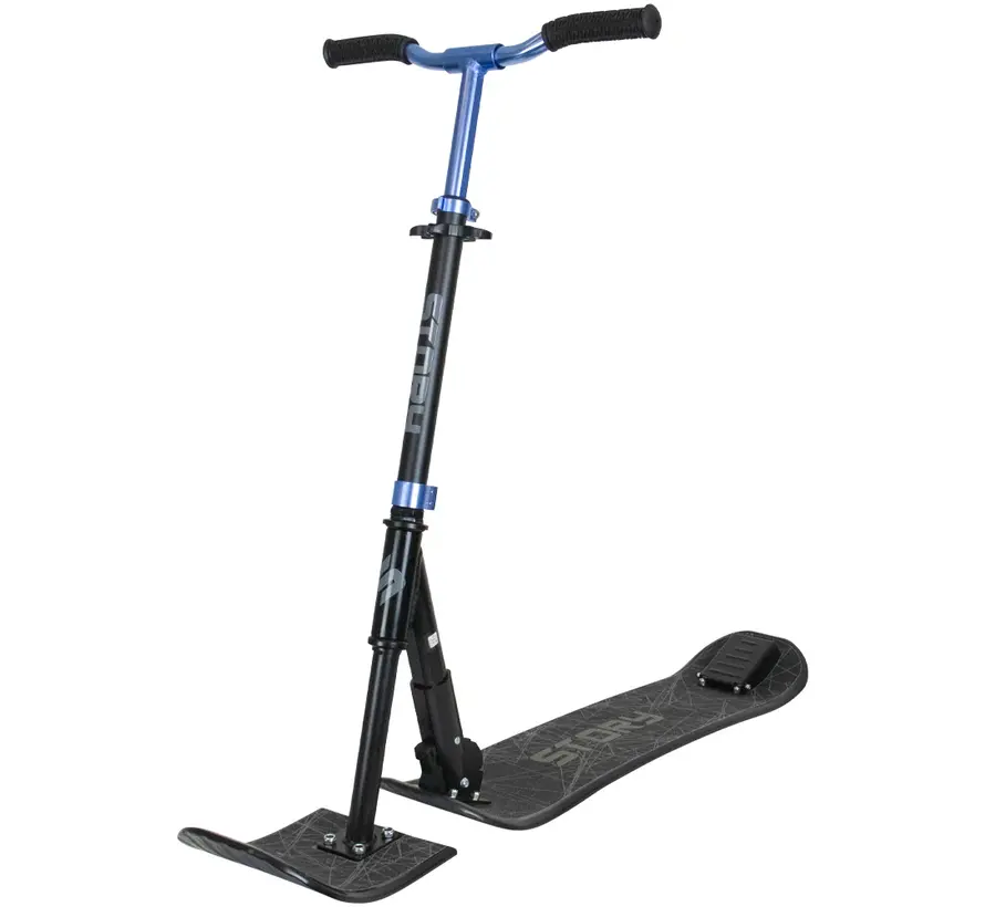 Story Deluxe Snow Stunt Scooter – czarno-niebieski | Regulowany i składany
