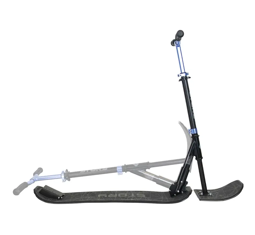 Patinete acrobático de nieve Story Deluxe – Negro/Azul | Ajustable y plegable