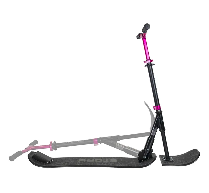 Story Deluxe Snow Stunt Scooter – Black / Pink | Adjustable & Foldable