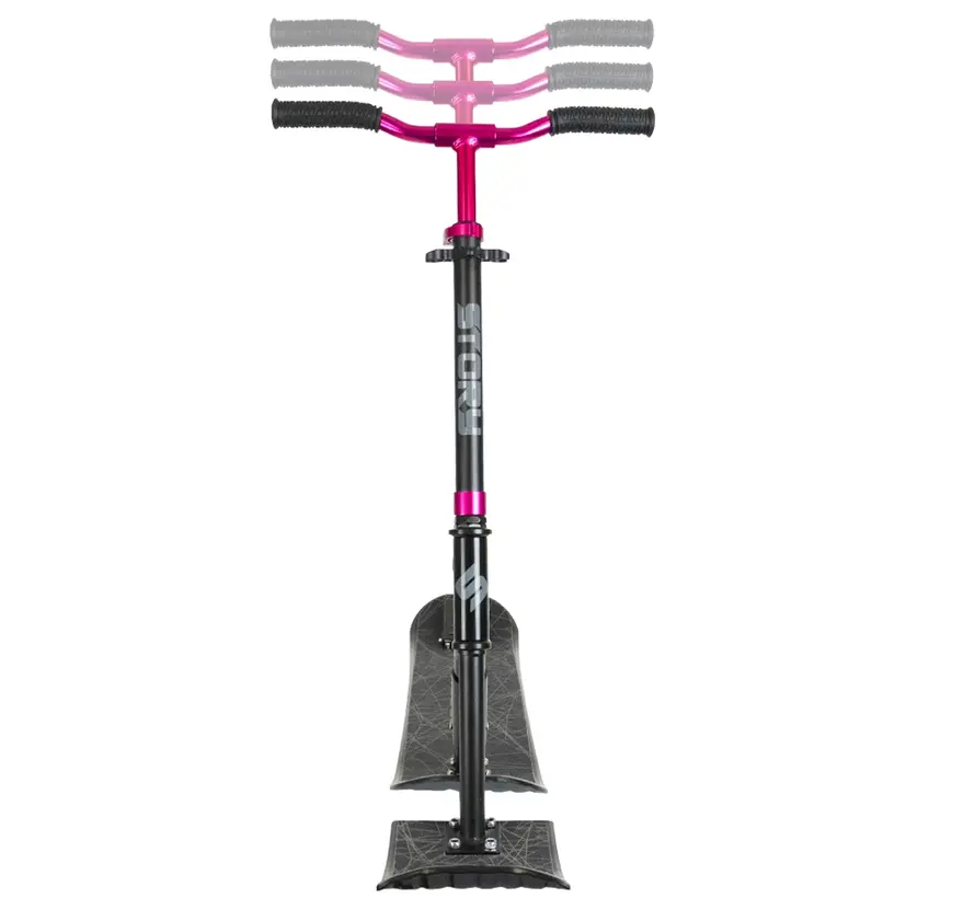 Patinete acrobático de nieve Story Deluxe – Negro/Rosa | Ajustable y plegable