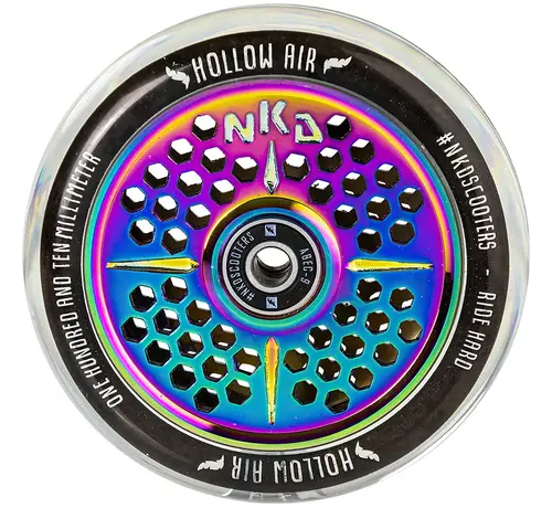 NKD NKD Hollow Air Stuntstep Wiel 120 mm – Rainbow Hollow-Core Aluminium